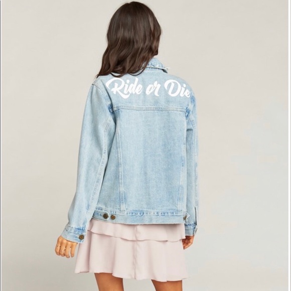Show Me Your MuMu Jackets & Blazers - Show Me Your MuMu Ride or Die Denim Jacket